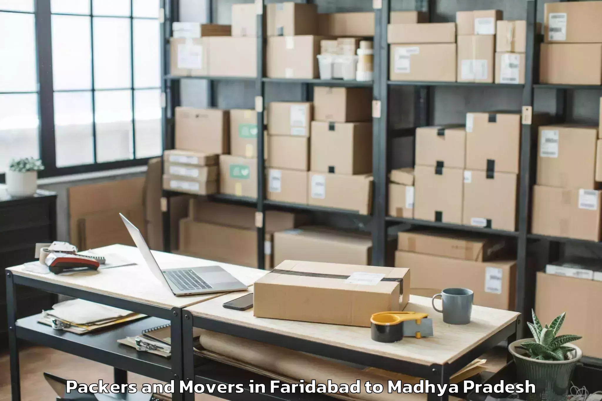 Top Faridabad to Mhow Packers And Movers Available